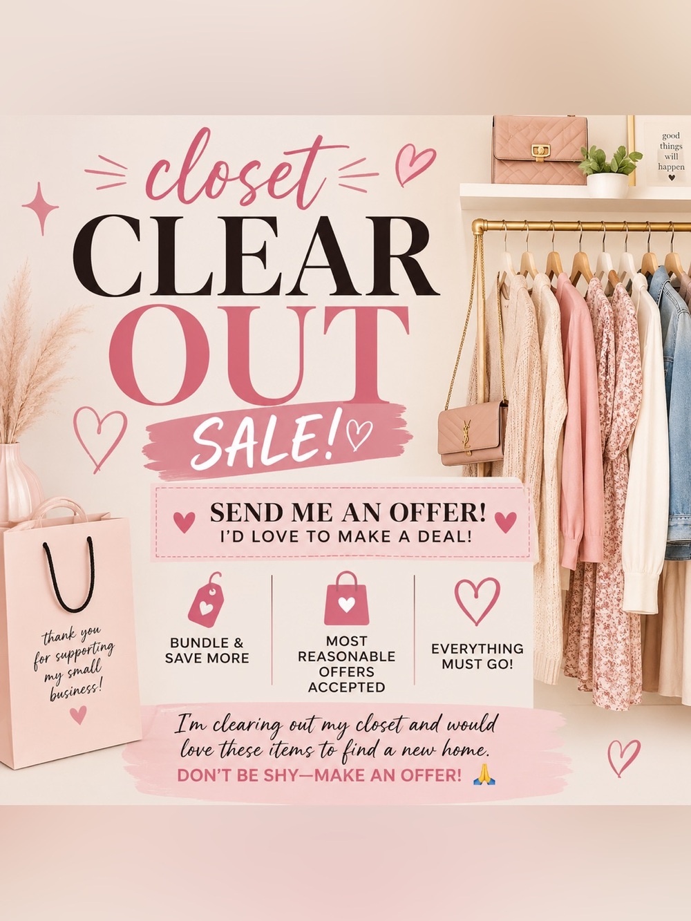 🌸 Closet Clear Out Sale – Everything Must Go! Send Offers! 🌸PLZ READ THIS 🙏